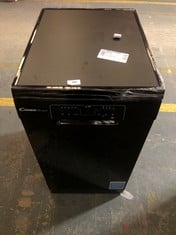 CANDY BRAVA FREESTANDING SLIM LINE DISHWASHER IN BLACK - MODEL NO. CDPH2L1049B-80 - RRP �255 (SALEROOM 40)