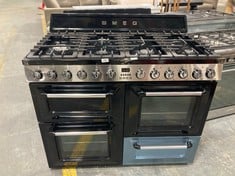 SMEG 110CM VICTORIA DUAL FUEL RANGE COOKER IN BLACK - MODEL NO. TR4110X-1 - RRP �3189 (SALEROOM 40) (KERBSIDE PALLET DELIVERY)