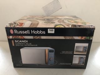 RUSSELL HOBBS SCANDI COMPACT BLUE DIGITAL MICROWAVE