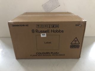 RUSSELL HOBBS COLOUR PLUS+ FLAME RED MANUAL MICROWAVE