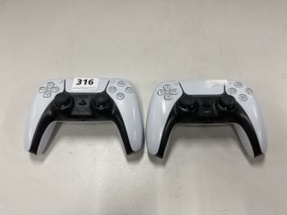 2 X SONY PLAYSTATION 5 DUAL SENSE WIRELESS CONTROLLER