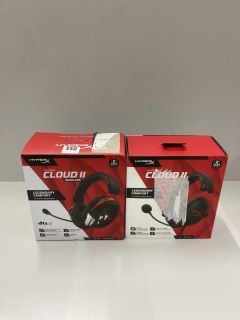 2 X HYPERX CLOUD 2 WIRELESS GAMING HEADSETS