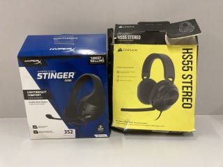 2 X GAMING ITEMS INC HYPERX CLOUD STINGER CORE GAMING HEADSETS