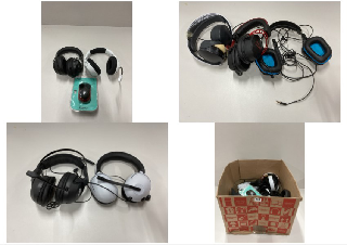 BOX OF LOOSE GAMING HEADSETS