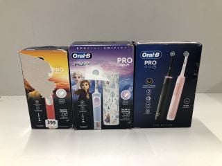 3 X ORAL B ITEMS INC ORAL B PRO SERIES 3 DUO EDITION