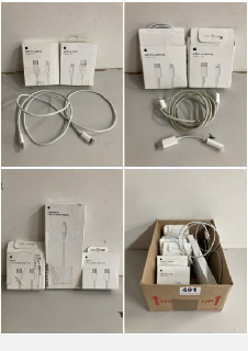 BOX OF APPLE CABLES INC APPLE USB-C TO LIGHTNING CABLE (1M)