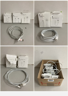 BOX OF APPLE CABLES INC APPLE USB-C TO LIGHTNING CABLE (1M)