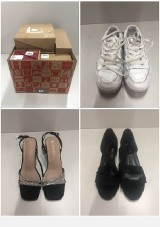 BOX OF FOOTWEAR IN VARIOUS SIZES & DESIGNS