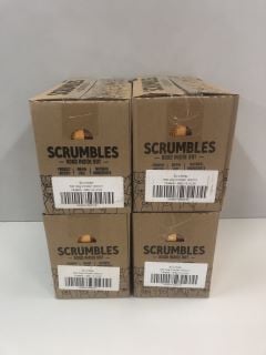 4 X BOXES OF SCRUMBLES COMPLETE WET FOOD FOR DOGS BB: 16/12/24