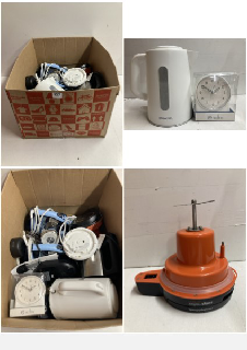 BOX OF ITEMS TO INC MORPHY RICHARDS SOUP MAKER