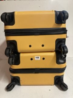 2 X JOHN LEWIS & PARTNERS HARD SHELL SUITCASE IN YELLOW