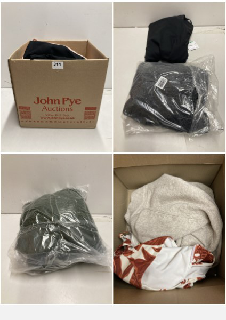 BOX OF PREMIUM CLOTHING IN VARIOUS STYLES AND SIZES