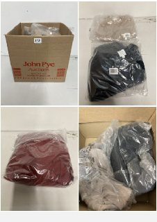 BOX OF PREMIUM CLOTHING IN VARIOUS STYLES AND SIZES