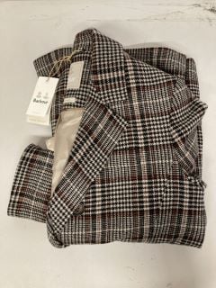 BARBOUR CHECKERED TAILORED JACKET SIZE 18