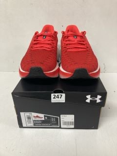 UNDER ARMOUR UA INFINITE ELITE RUNNING TRAINERS IN RED SIZE UK 10