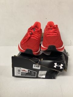 UNDER ARMOUR UA INFINITE ELITE RUNNING TRAINERS IN RED SIZE UK 9