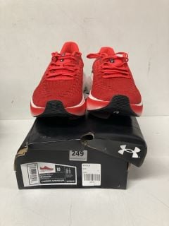 UNDER ARMOUR UA INFINITE ELITE RUNNING TRAINERS IN RED SIZE UK 9