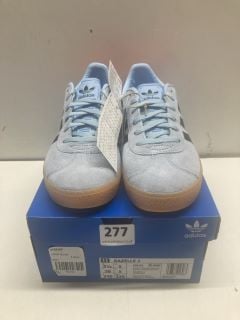 ADIDAS GAZELLE J TRAINERS IN LIGHT BLUE SIZE UK 5