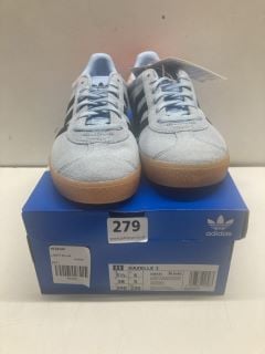 ADIDAS GAZELLE J TRAINERS IN LIGHT BLUE SIZE UK 5