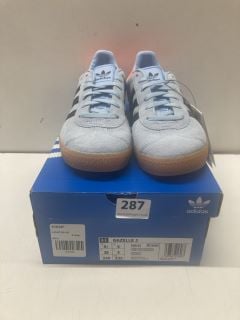 ADIDAS GAZELLE J TRAINERS IN LIGHT BLUE SIZE UK 5