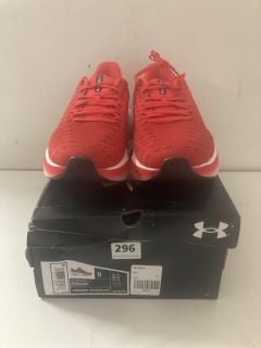 UNDER ARMOUR UA INFINITE ELITE RUNNING TRAINERS IN RED SIZE UK 10