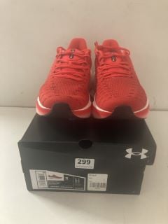 UNDER ARMOUR UA INFINITE ELITE RUNNING TRAINERS IN RED SIZE UK 10