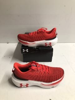 UNDER ARMOUR UA INFINITE ELITE RUNNING TRAINERS IN RED SIZE UK 8