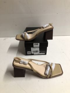 RAID PLATFORM HEEL IN LIGHT BROWN SIZE UK 4