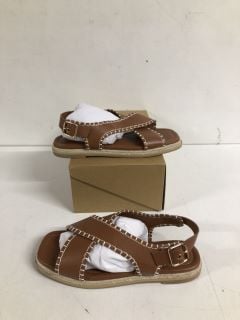 WOMEN'S OPEN TOE SANDALS IN TAN BROWN SIZE UK 5