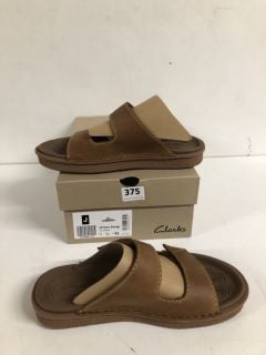 CLARKS LITTON STRAP TAN LEATHER SANDALS SIZE UK 7