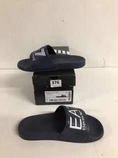 EMPORIO ARMANI SLIDERS IN BLACK SIZE UK 3