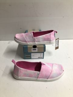 TOMS ALPAGARTA CHILDREN'S PLIMSOLES IN NEON PINK SIZE UK KIDS 6