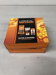 3 X LOREAL MEN EXPERT ITEMS TO INCLUDE ALIVE & KICKING SET