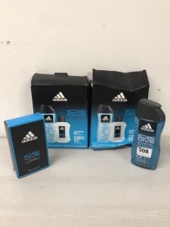 QTY OF ADIDAS ITEMS TO INCLUDE ADIDAS ICE DIVE SHOWER GEL