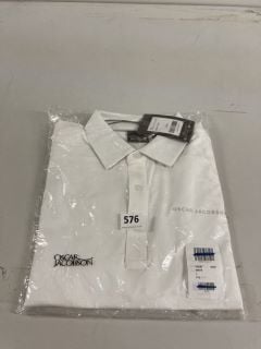 OSCAR JACOBSON POLO IN WHITE SIZE L