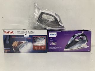 3 X IRONS TO INCLUDE TEFAL ULTRAGLIDE ANTI-CALC PLUS