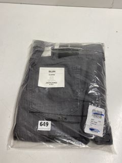 JACK&JONES DENIM JEANS IN GREY SIZE 52 REGULAR