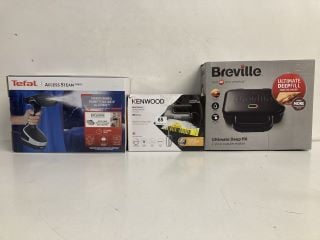 3 X ITEMS TO INCLUDE BREVILLE ULTIMATE DEEP FILL 2 SLICE TOASTIE MAKER