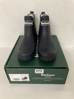 BARBOUR HEELED BOOTS IN BLACK SIZE UK 3