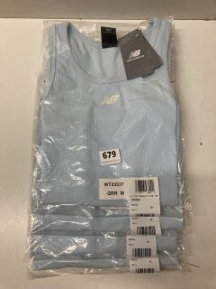 QTY OF NEW BALANCE VESTS IN LIGHT BLUE SIZE SMALL