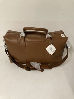 EDINBURGH HOLDALL BAG IN LEATHER BROWN TAM