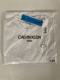 CALVIN KLEIN V NECK T-SHIRT IN WHITE SIZE M