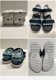 4 X CLARKS SURFING TIDE K SANDALS IN NAVY SIZE KIDS 2.5