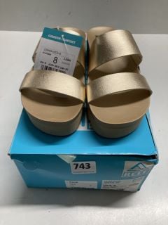 REEF CUSHION VISTA HI SANDALS IN GOLD SIZE UK 6