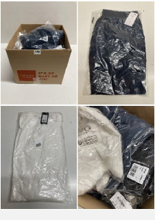 BOX OF PREMIUM CLOTHING IN VARIOUS STYLES AND DESIGNS