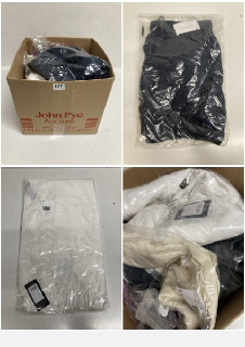 BOX OF PREMIUM CLOTHING IN VARIOUS STYLES AND DESIGNS