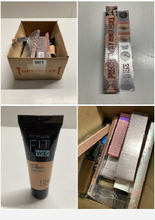 BOX OF MAKEUP IN VARIOUS STYLES AND BRANDS