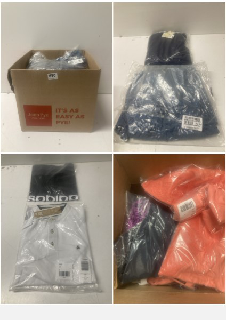 BOX OF PREMIUM CLOTHING IN VARIOUS SIZES & DESIGNS