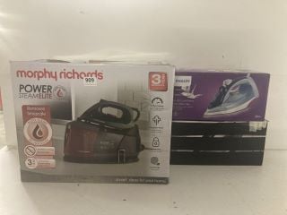 3 X IRONS TO INCLUDE MORPHY RICHARDS POWER STEAM ELITE