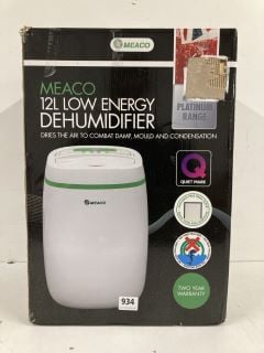 MEACO 12L LOW ENERGY DEHUMIDIFIER